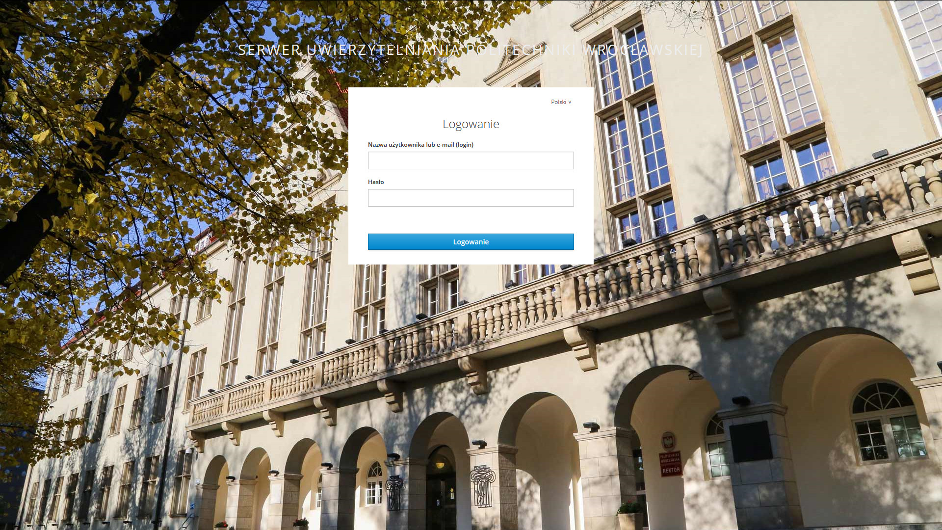 Strona logowania ZOOM